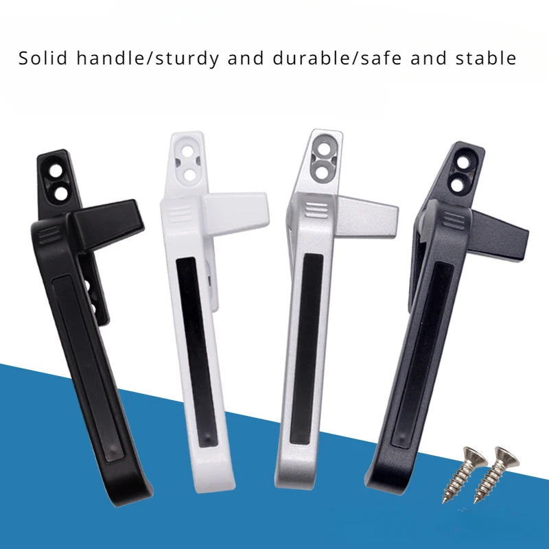 Syvformet vindueshåndtag med flad åbning og udvendigt tryk, plastikstål aluminiumslegering vindueslåshåndtag