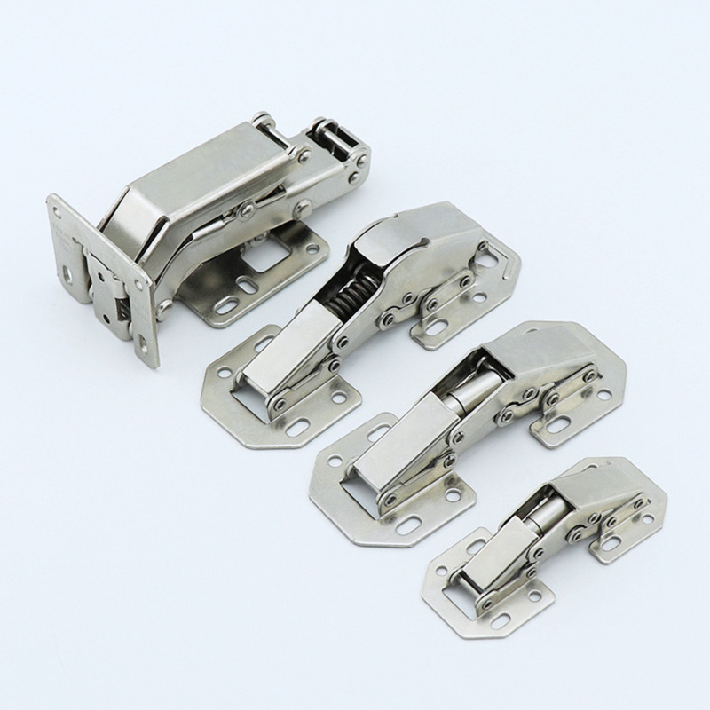 Soft Close No punching required Spring Hinges,No Pre-drilled Noiseless Hidden Concealed Cabinet Hinge Furniture Hinge