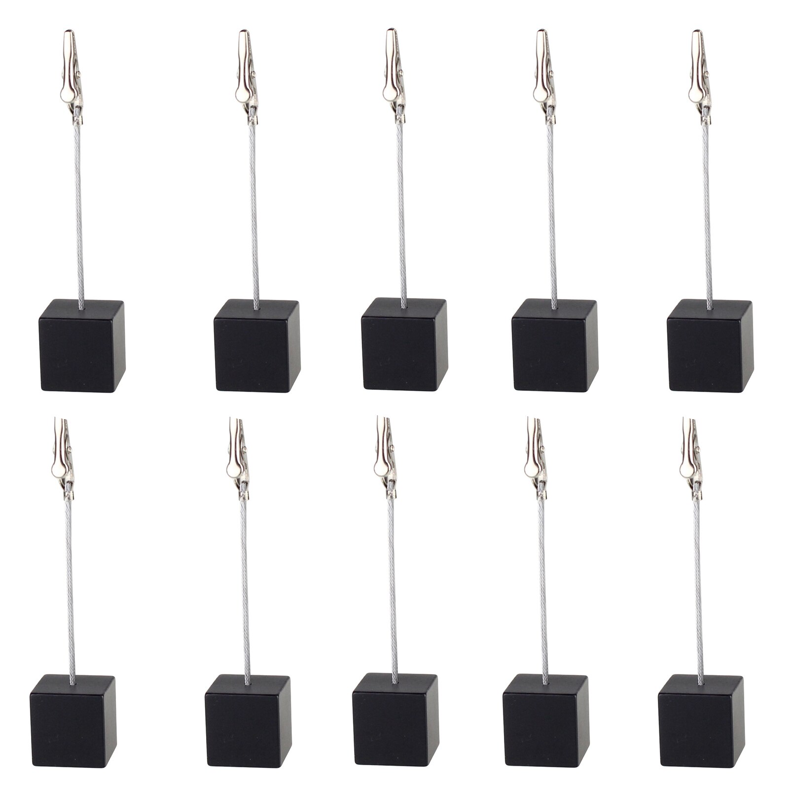 Juego de 10 piezas de herramientas de modelado de Clip de cocodrilo de Metal con Base de plástico-juegos de herramientas de construcción de modelo negro de forma cuadrada: Black