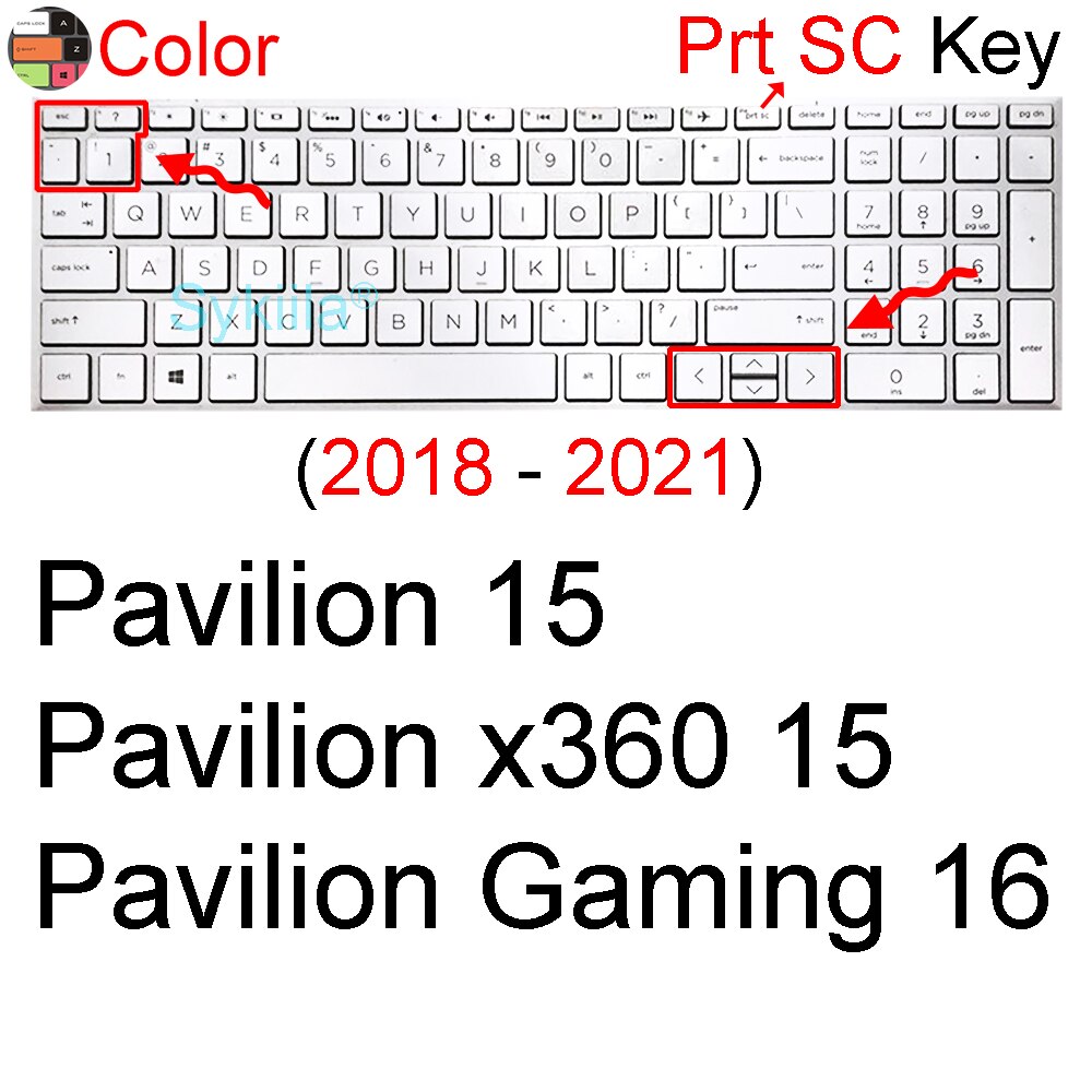 Cubierta de teclado para HP Pavilion 15, funda protectora de silicona, Accesorios para ordenador portátil, CB 15-CC 15-CD 15-Ck 15-CX 15-AB 15-AU: Color 2018-2021