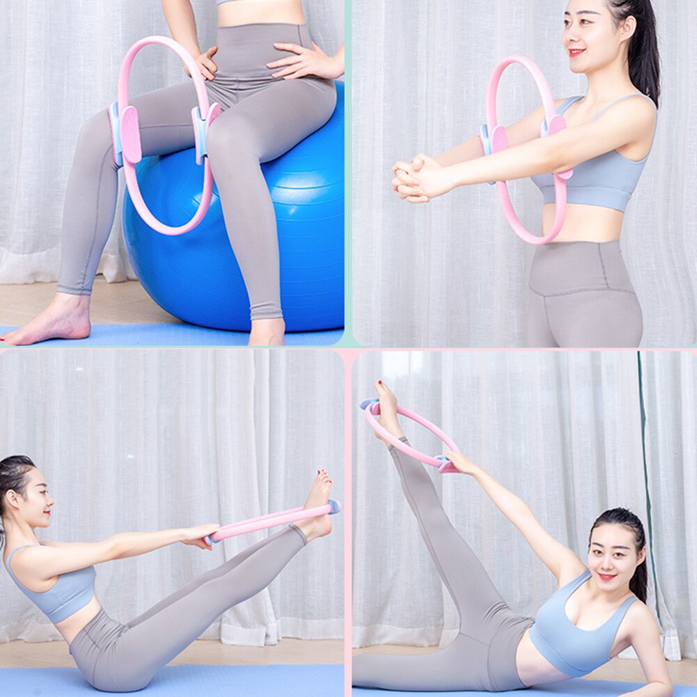 Minceur haute élasticité Posture alignement entraînement Pilates Yoga cercle soulagement du Stress double poignée étirement exercice en plein air Fitness gymnase