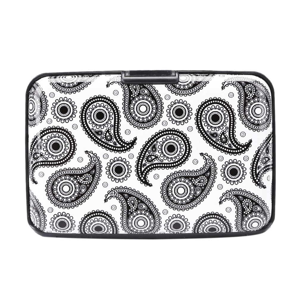 Kreditkarte Tasche Halfter RFID Aluminium Zebra Ebene aufbringen Brieftasche Frauen Männer Metall Geschäft Bank Karte Schutz fallen Geldbörse: D