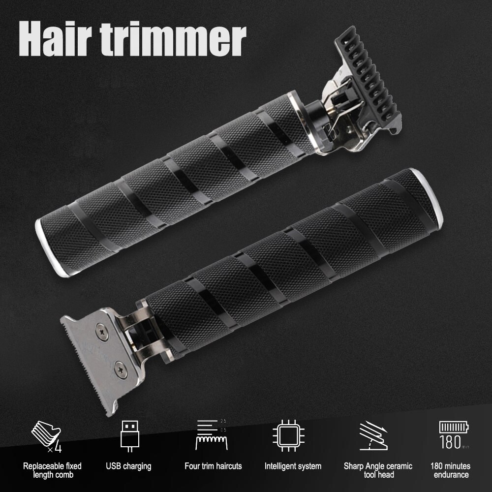 USB rechargeable ceramic Trimmer barber Hair Clipper Machine hair cutting Beard Trimmer Hair Men haircut Styling tool T-Outliner