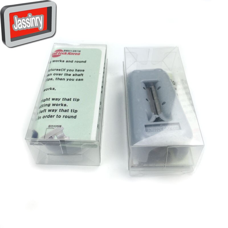 Original Ball-teck Korea Pool Billiards cue tip sharpener tool for 10-13.5mm tip rounding cutter: grey