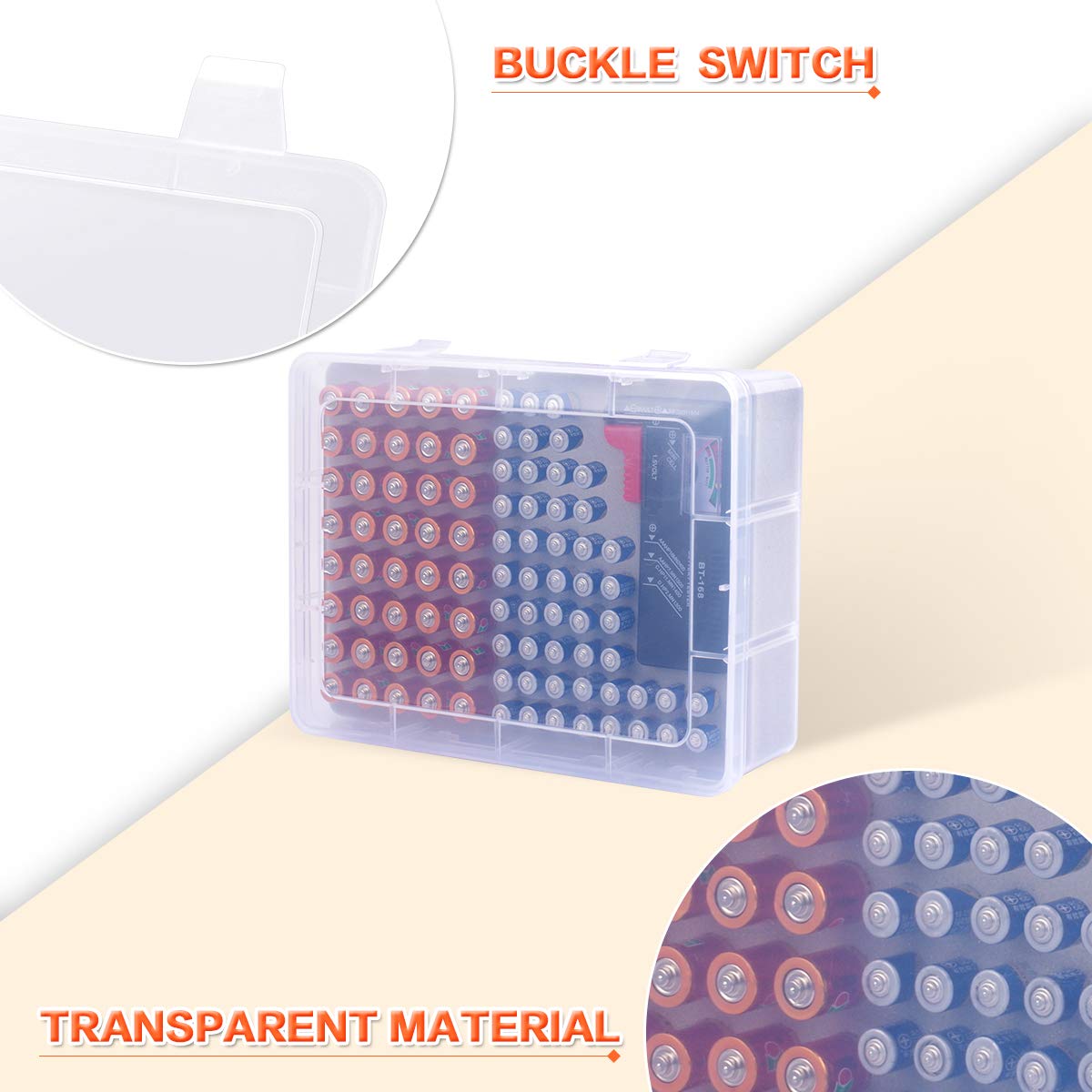 Battery Storage Organizer Box with Battery Tester,... – Grandado