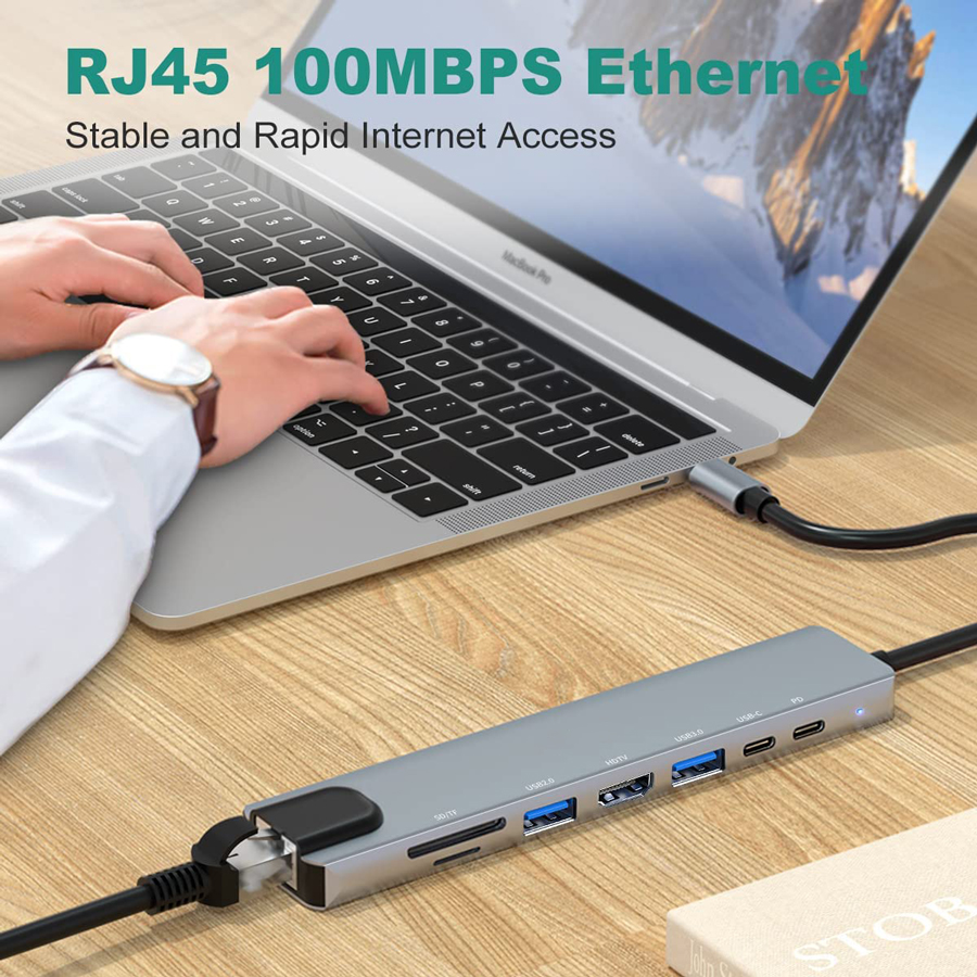 USB C HUB To HDMI 4K Thunderbolt 3 Dock Station La... – Vicedeal