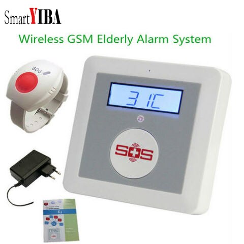SmartYIBA APP Afstandsbediening Draadloze GSM SMS Alarmsysteem Emergency SOS Pols Paniekknop SMS Alarm Ouderenzorg Panel