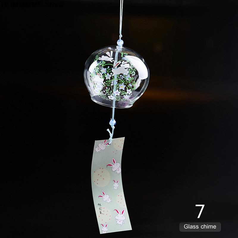 Japanese Wind Bell 1PC Japan Wind Chimes Handmade Glass Furin Home Decors Spa Kitchen Office Decor: 7