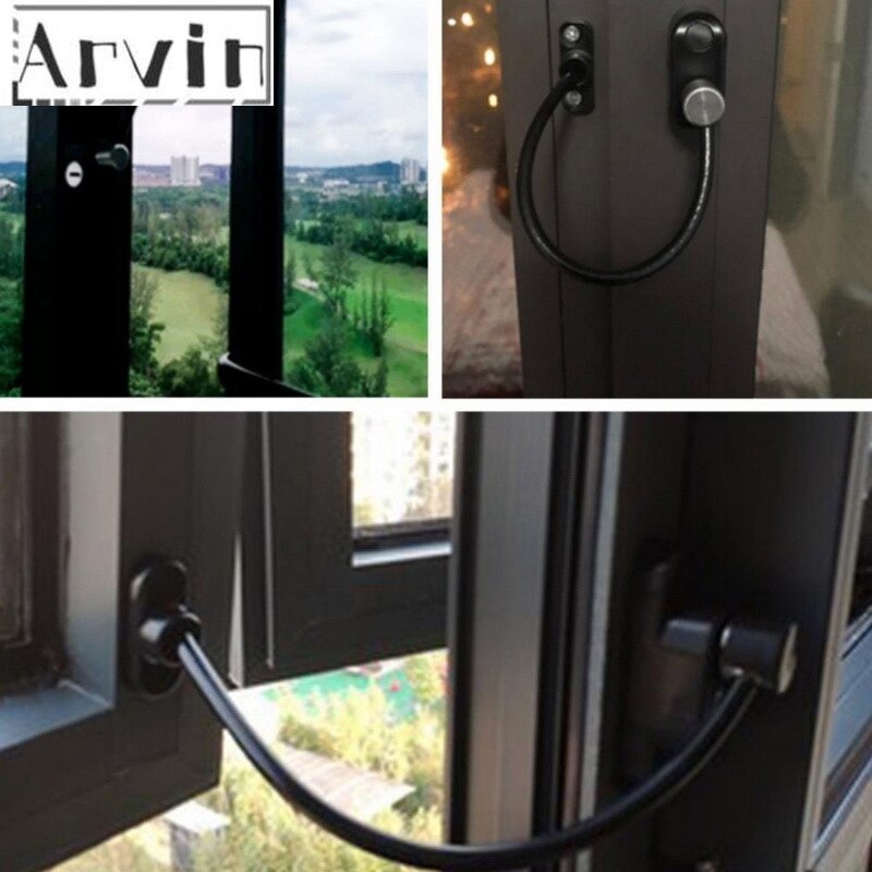 Tür Grenze sperren Fenster sperren Tür Sicherheit Fenster Kabel Schloss Restrictor Schutz für Baby Sicherheit Fenster Sicherheit Kette sperren