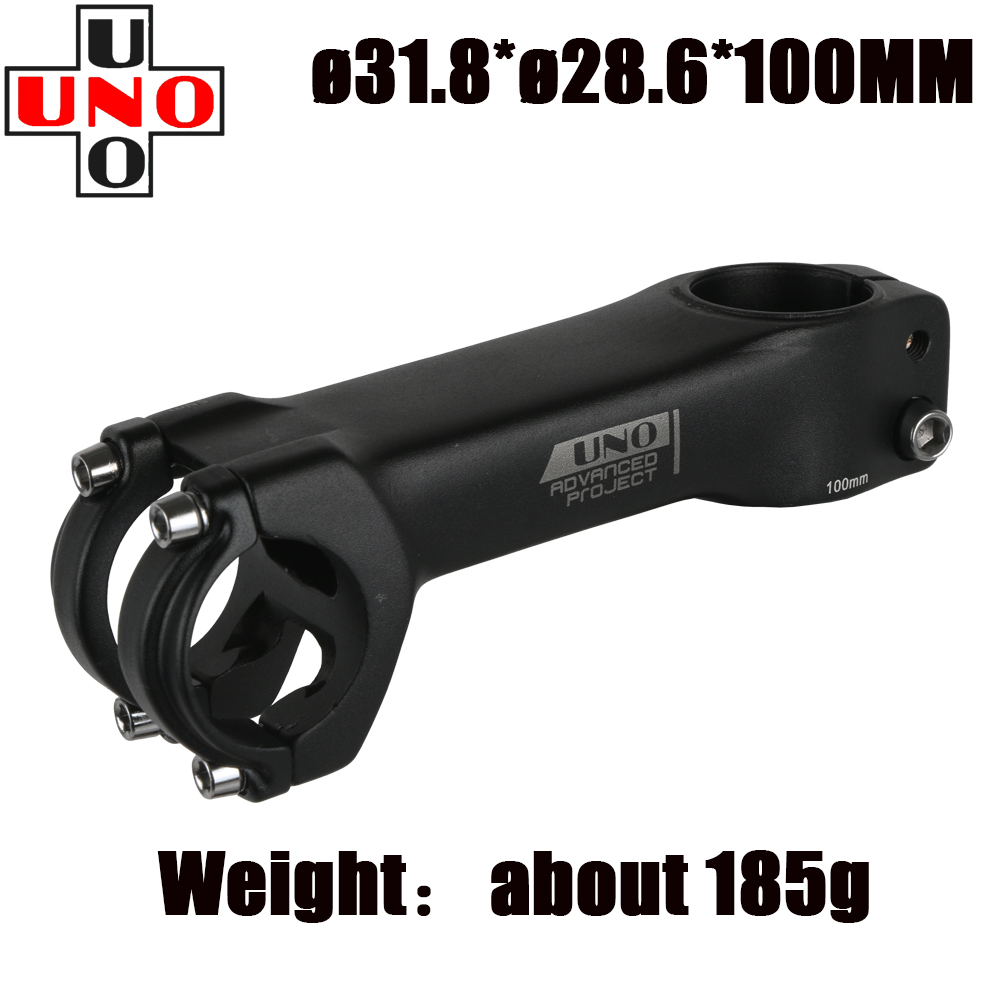 Uno cykelstam ultralätt racercykelstam gaffel -7 grader 28.6mm 31.8mm 70/80/90/100/110/120mm mountainbike cykel kalloy: Vinröd