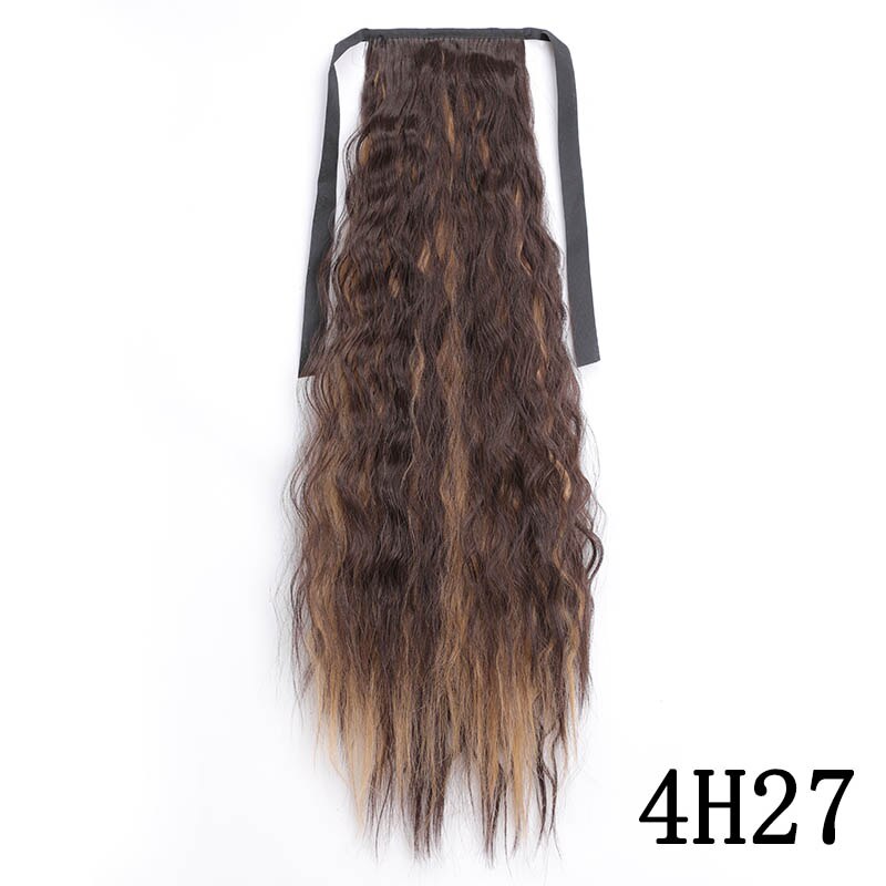 LISI HAIR 55cm Long 16 Clip in Hair Extension Straight Hairpiece Synthetic Hair For Women 140g High Temperature Fiber: NC/4HL