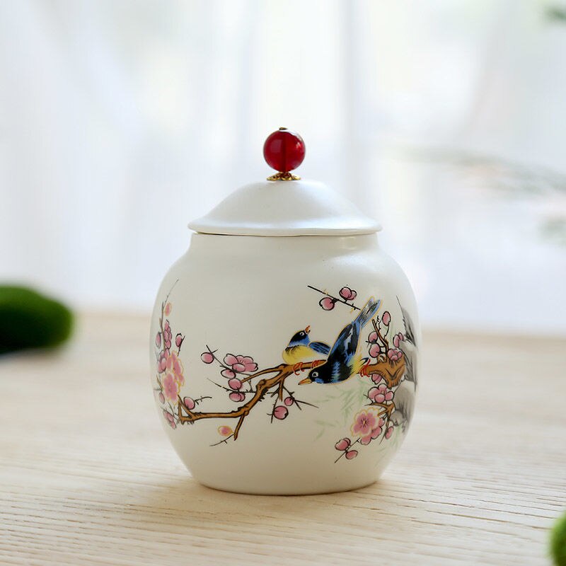 Recipiente de chá portátil de porcelana, tanque selado para cozinha, recipiente de cerâmica para armazenar alimentos, 8 cores para latas de açúcar caixa de caixa: yaguangxishangmeisha