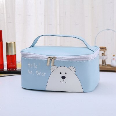 Women PU Travel Cosmetic Bag High capacity Makeup Bag Handbag Female Zipper Small Cosmetics Make Up Bags Travel Beauty Organizer: K