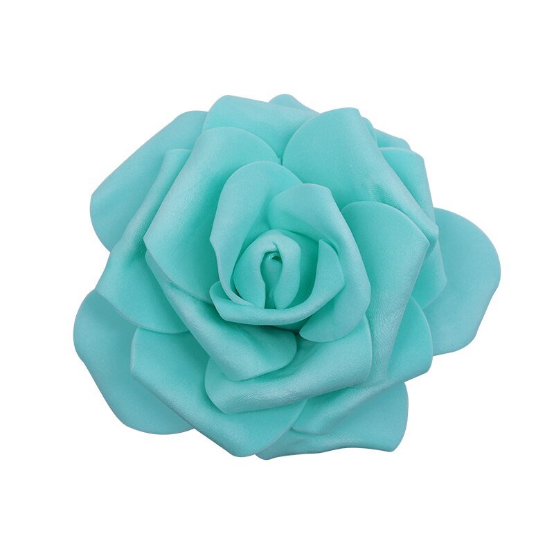30Pcs 8 Cm Grote Foam Rose Kunstmatige Bloemhoofdjes Voor Bruiloft Decoratie Diy Kransen Boeket Handgemaakte Ambachten Accessoires: F13 Teal