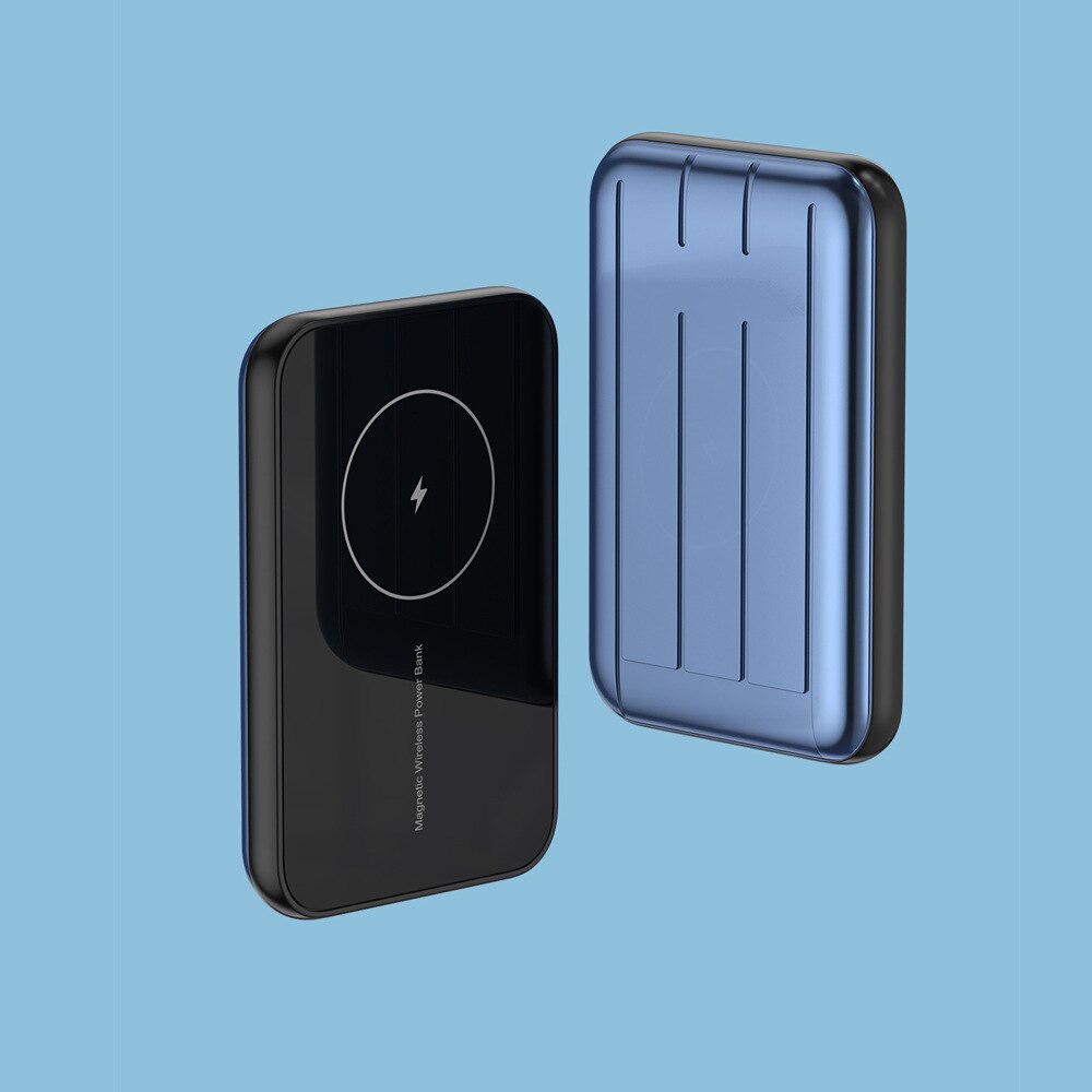 PINZHENG 20W Magsafe Drahtlose Ladegerät 5000mAh Energie Bank Für iPhone 12 Sicherung Halterung Tragbare Energie Für iPhone 12 Profi Max: Blau