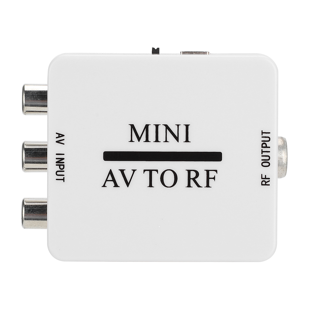 Adaptador av para rf, mini conversor de vídeo av para rf, driver, adaptador, comutador de sinal de tv, mini conversor de vídeo 61.25 67.25 mhz