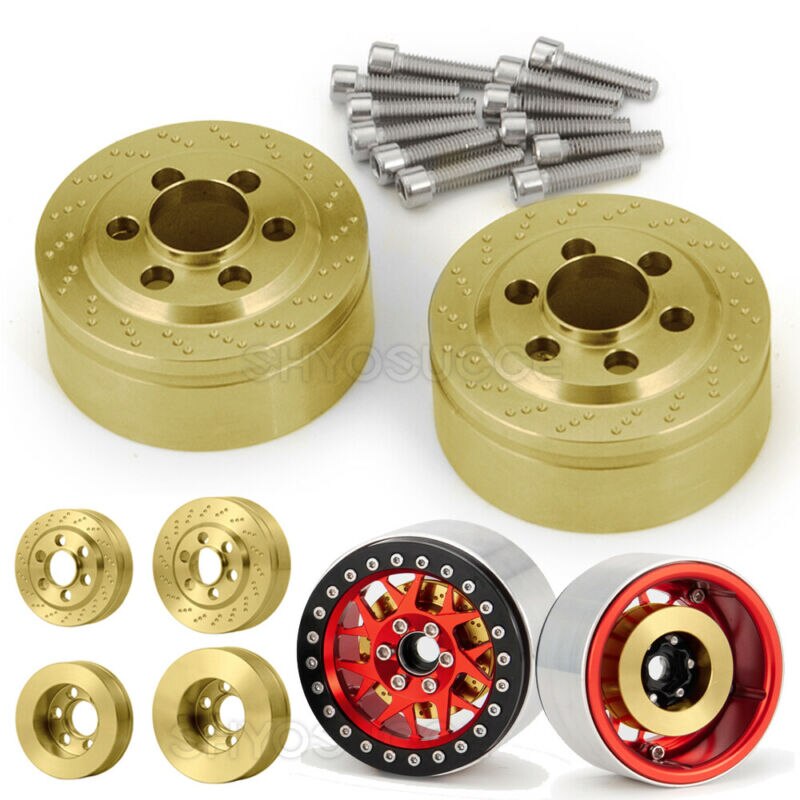 SHYOSUCCE 2 sztuk 1.9 "2.2" przeciwwaga felgi waga metalowe dla TRX-4 SCX10 90046 gąsienica RC