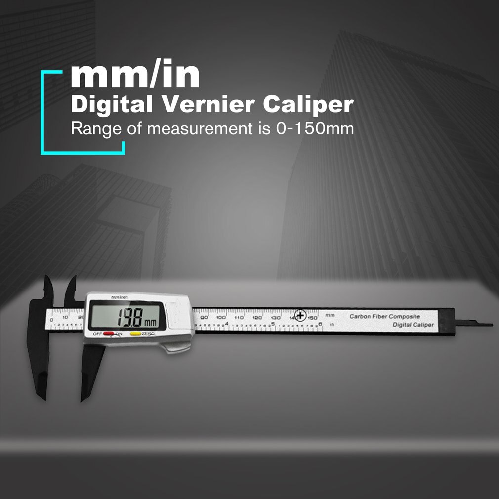 150MM/6inch Electronic Sliding Digital Vernier Caliper Tool Ruler Micrometer Measuring Tools Gauge Plastic