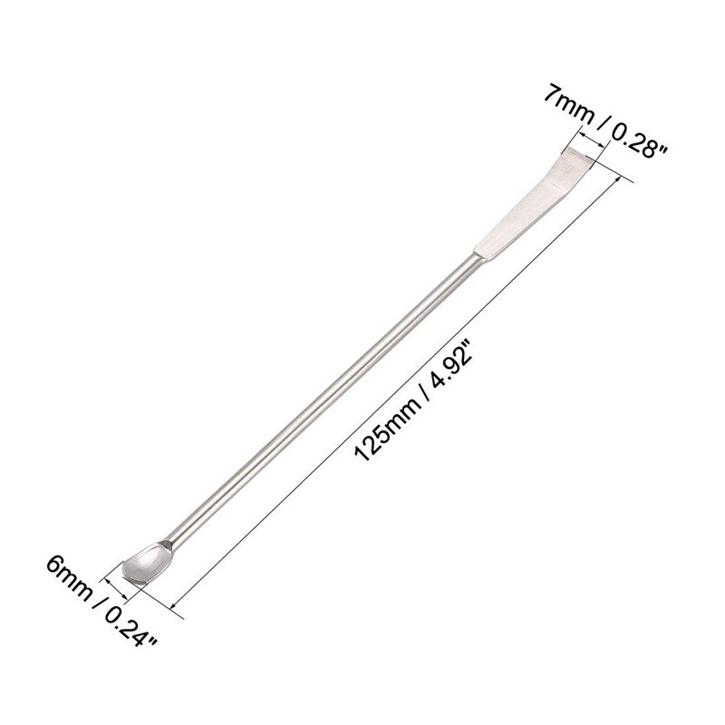 thumbnail image 2 of HTI 9-Inch Stainless Steel Double-Ended Micro Lab Sampling Spoon / Spatula – Autoclavable 2 of 2
