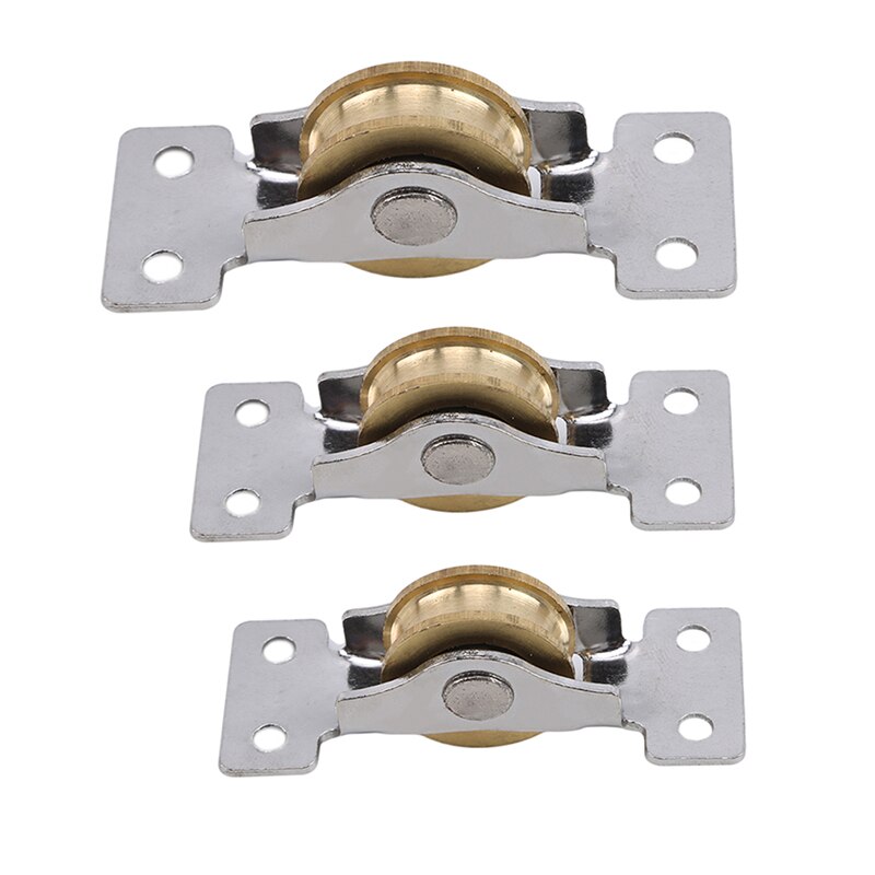 Sliding Door Roller Cabinet Copper Caster Wheel Pulley Runners For Wardrobe Window Furniture Hardware