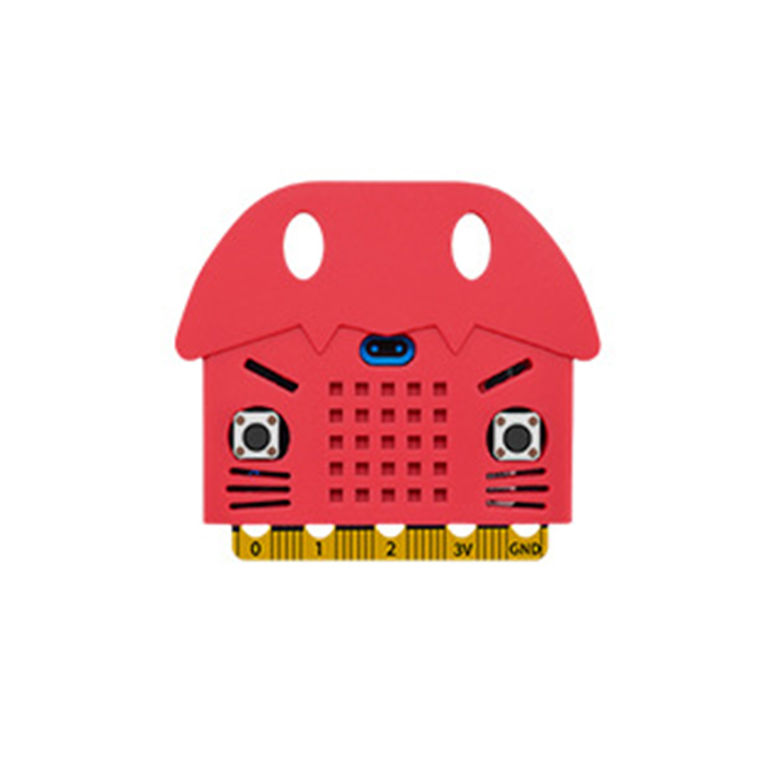 Eco-Friendly Seal/Tiger/Cat Shape Silicone Protective Enclosure Shell Cover For Micro:Bit Board Expansion Board Bue/Red/Orange: 4