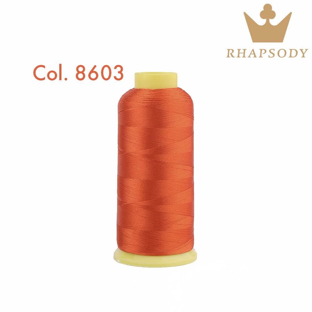 Rhapsody 120D2 5000m 40WT hilo de bordar de poliéster para Brother Singer Janome Babylock máquina de coser costura casera 200 colores