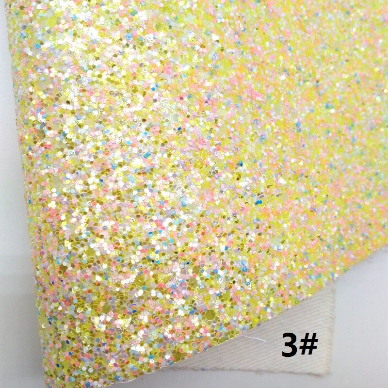 Geel Glitter Stof, Stippen Synthetisch Leer, strepen Faux Stof Lakens Voor Boog A4 21X29Cm Twinkling Ming XM022A