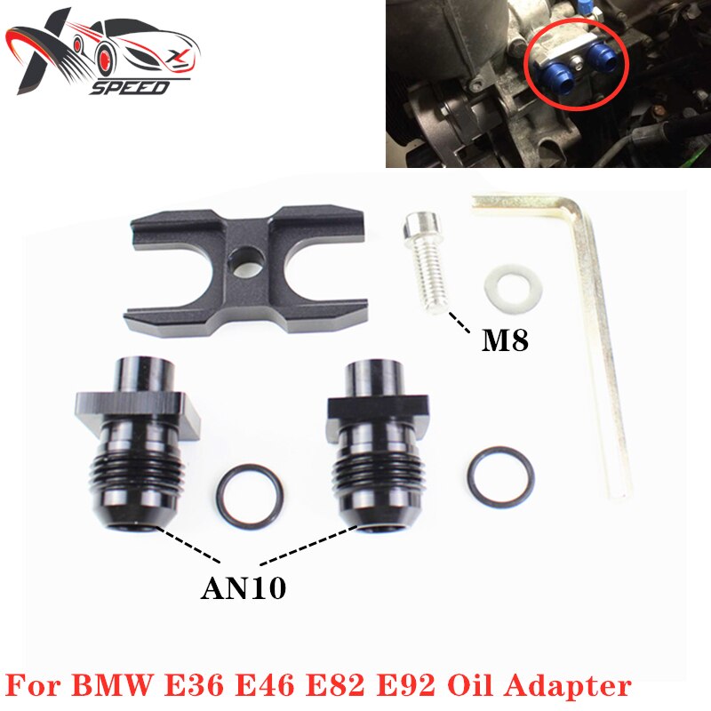 For BM* E36 E46 E82 E92 M3135i 335I Oil Adapter Cooling Kit And Oil Radiator Sandwich XXYBOA006BK