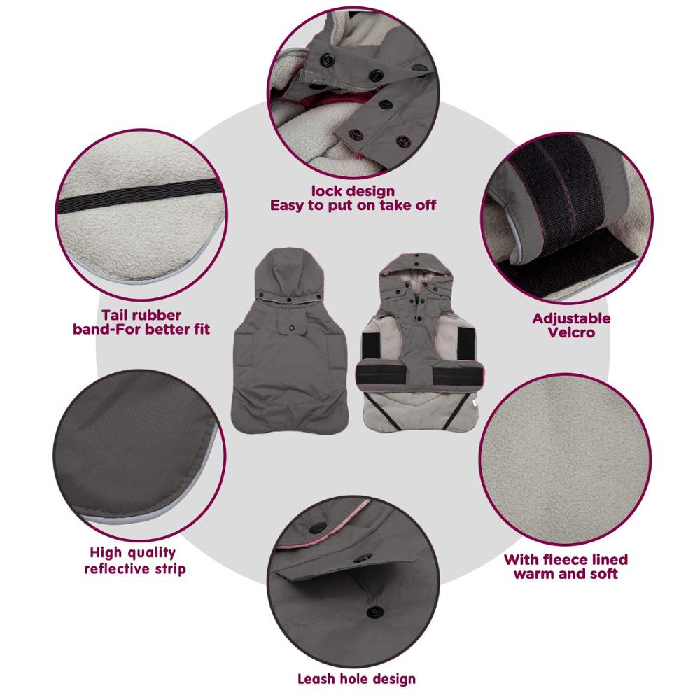 Autumn Winter Pet Clothes For Dog Waterproof Hooded Jacket For Dogs Warm Outdoor Jacket For Chihuahua Small Medium Dogs