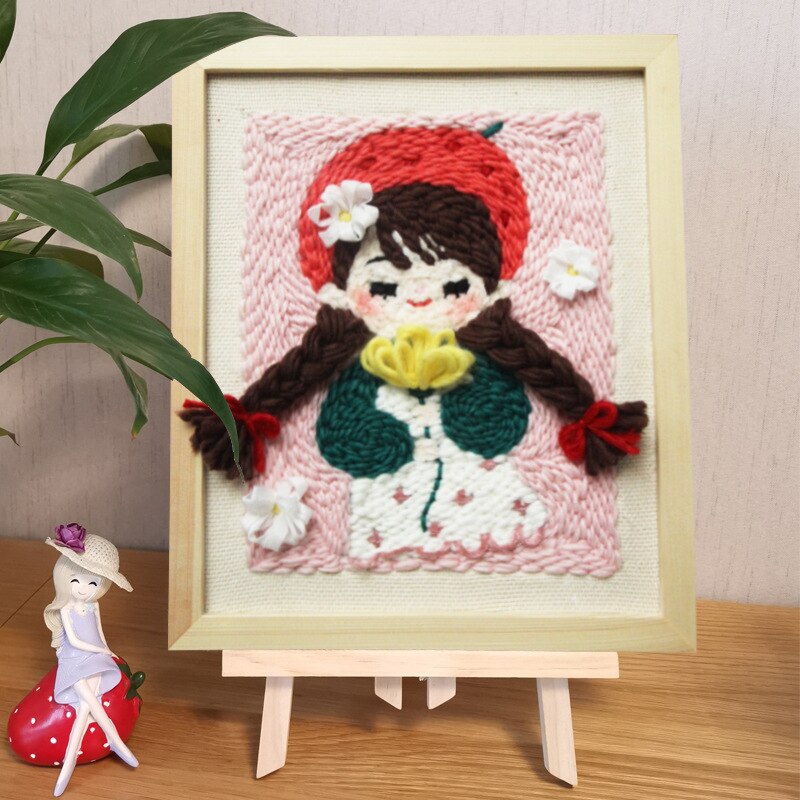 25*30Cm Moderne Diy Breien Borduren Set Handwerk Handwerkpakket Borduren Hoepel Met Frame Kunsten En Ambachten