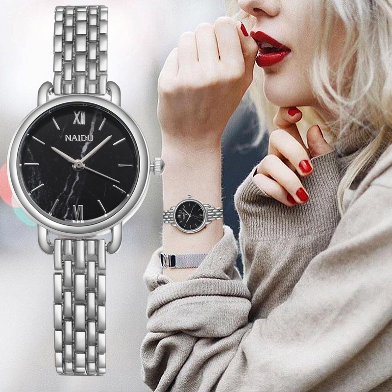 Vrouwen Luxe Zilveren Armband Horloges Roestvrij Staal Vrouwen Polshorloge Klok Reloj Mujer Bayan Kol Saati