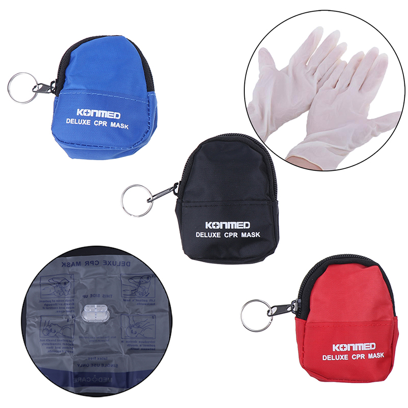 1set Disposable Portable First Aid CPR Breathing Mask Mini Emergency Bag For Car Home Picnic Camping Travelling Outdoor Rescue