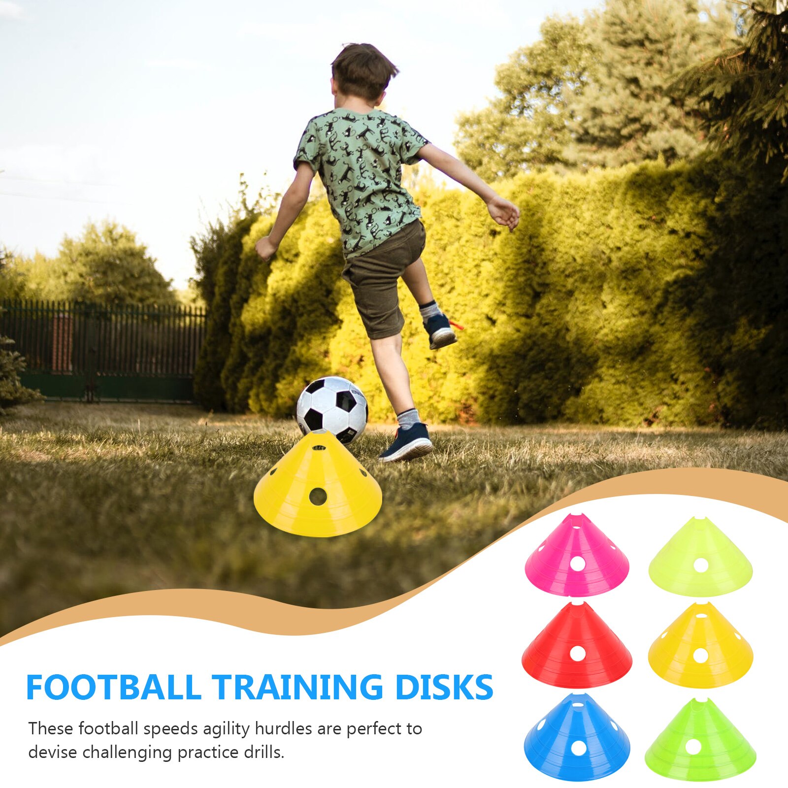 6 pcs football training hurdles plastic football flexibility training racks