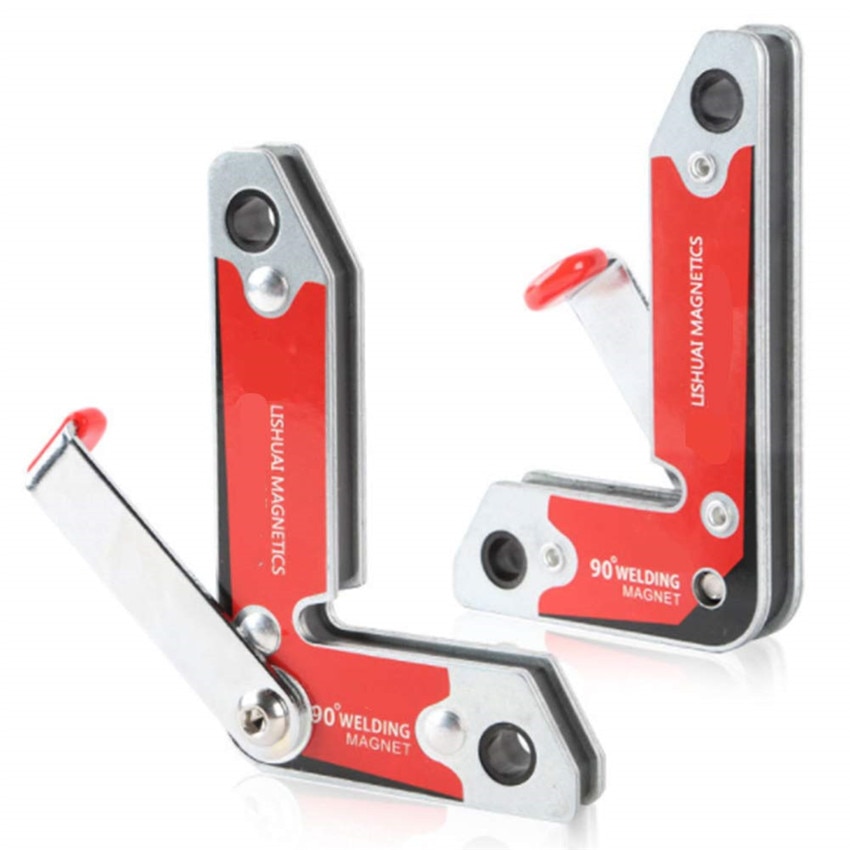 2 Piece Welding Positioning Right Angle Clamps, Magnetic Welding Locator Holder Corner Fixture for Welding Positioning TP-0257