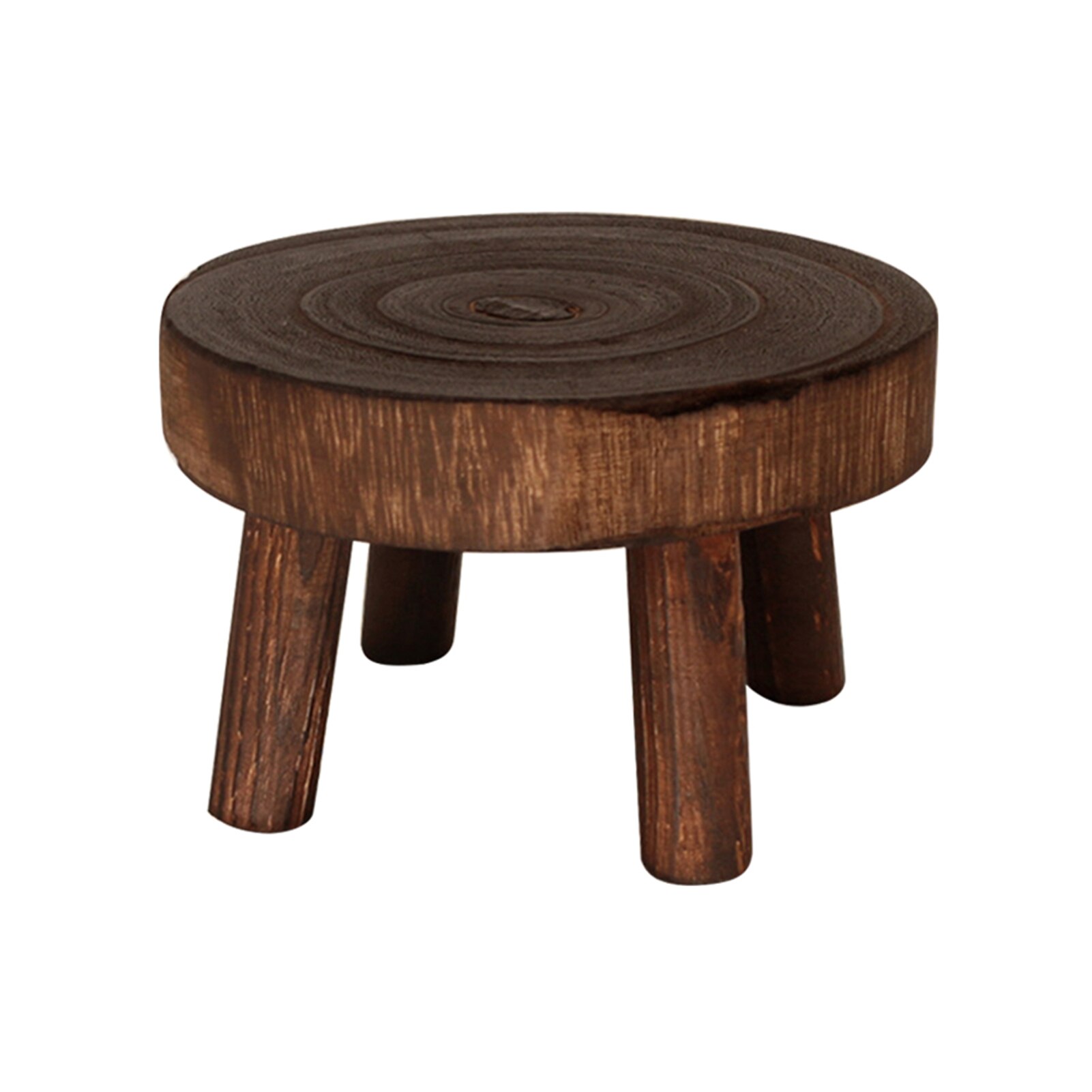 Garden Stool Wooden Holder Free Standing Home Decor Base Succulent Display Bonsai Plant Stand Indoor Outdoor Balcony Flower Pot: 2 L