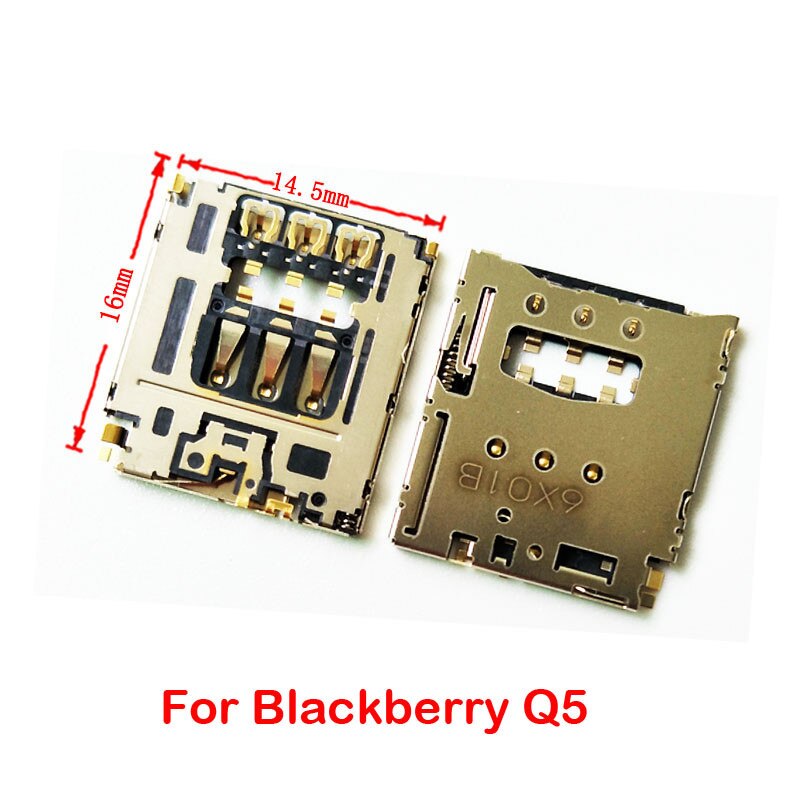 10 Stks/partij, Sim-kaartlezer Socket Slot Adapter Lade Voor blackberry 9800 Q5 Q10