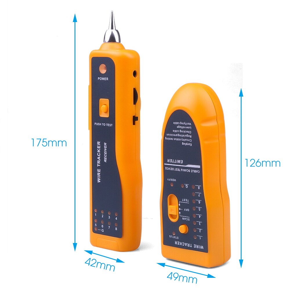 kebidumei Newest RJ11 RJ45 Cat5 Cat6 Telephone Wire Tracker Tracer Toner Ethernet LAN Network Cable Tester Detector Line Finder