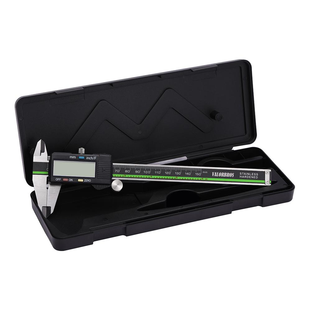 Digital Caliper Stainless Steel LCD Screen 6in 150mm/8in 200mm/12in 300mm Inch/Millimeter/Fractions Conversion: 2