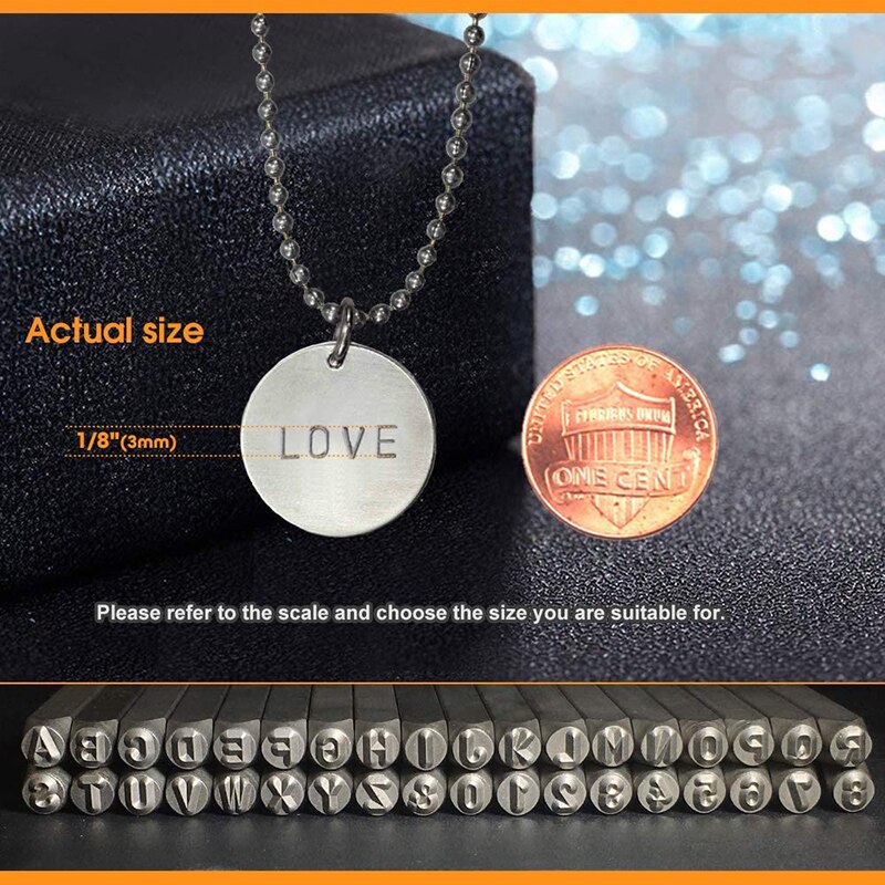 High 36 Pcs Stainless Steel Letter Number Stamps Punch Set Hardened Metal Leather Craft Stamp Tools Kit LG66