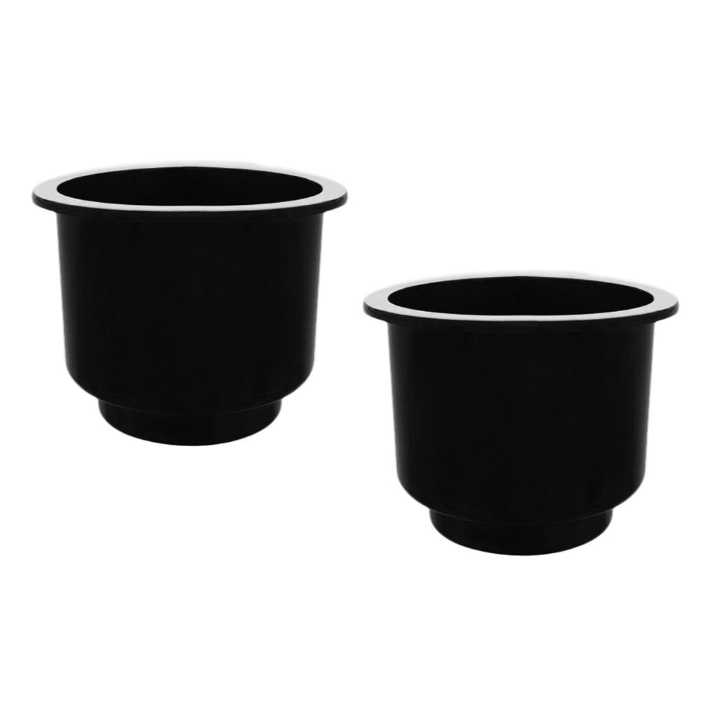 Porte-gobelets universel pour bateau, 2 pièces, noir