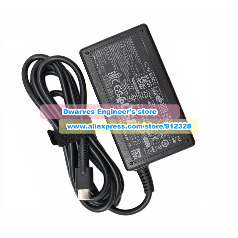 Original TPN-CA21 AC Adapter 20V 3.25A 65W Laptop Charger for HP A065RP25P L65505-002 L67440-001 Power Supply USB-C