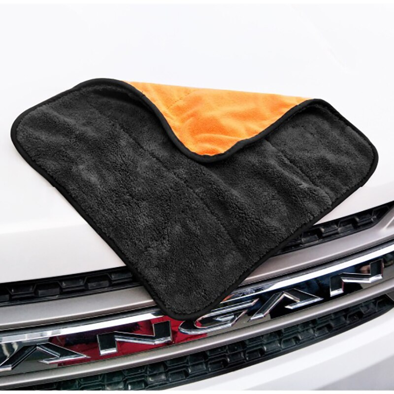 Dsmotek super blødt bilrengøringshåndklæde 38*40cm koralfleece bildetaljer vaskeklud håndklæde bilrensesæt