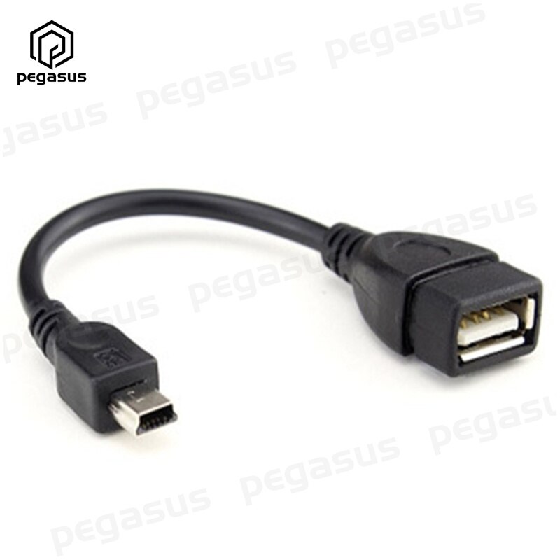 Mini 5 Pin / Micro 5 Pin Male to USB 2.0 A Female Mobile Phone U Disk OTG Data Cable