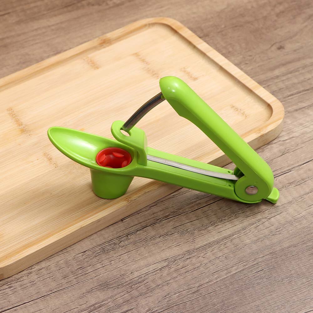 Accesorios de cocina, herramientas para quitar semillas de cereza, deshuesador de oliva, deshuesador de semillas de fruta, accesorios fáciles: Verde claro