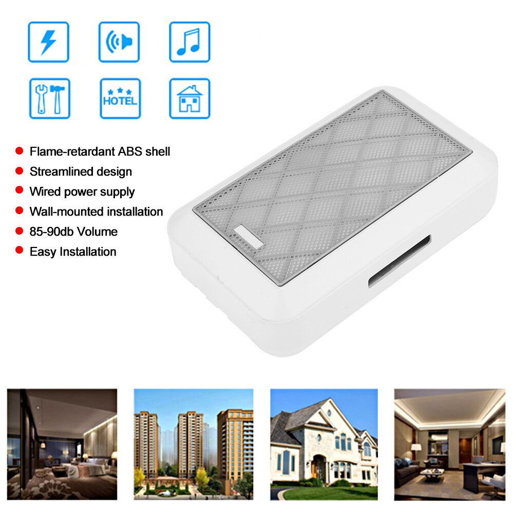 Wired Doorbell 85-90db Loud Doorbell Chime Mechanical Welcome Door Bell For Home Office Hotel Access Control System(220V )​​