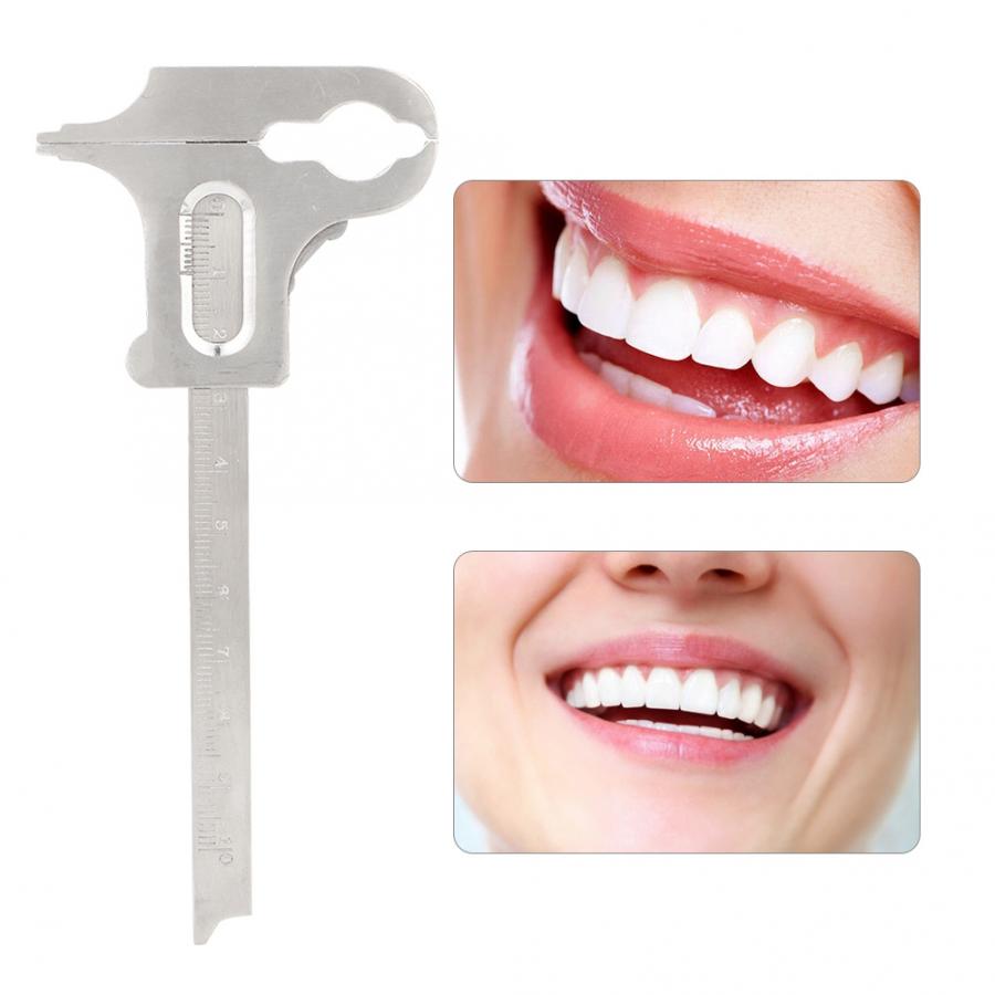 Stainless Steel Dentist Vernier Valiper Orthodontic Technician Measuring Ruler Measurement Tool Dentist Vernier Valiper