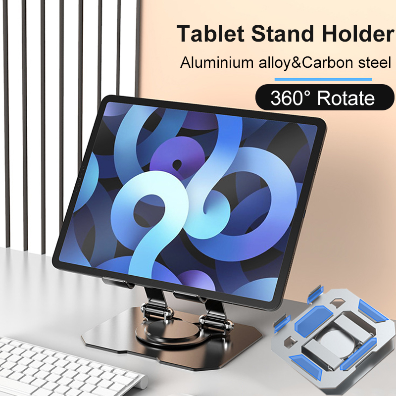 360° Rotatable Tablet Stand Adjustable Foldable Desktop Stand Mobile Phone Holder Lazy Bracket for iPhone iPad Laptop Tablet