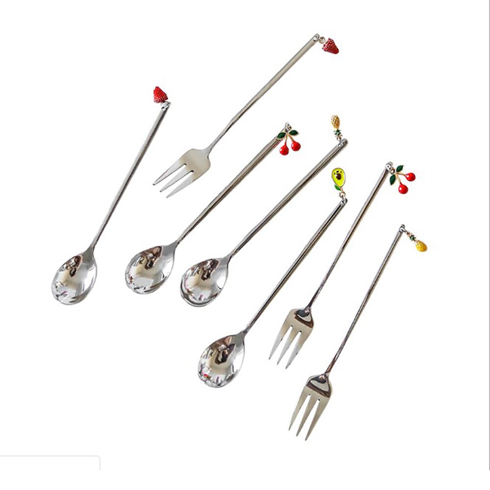 Frukt dessert kaffe røreskje gaffel kake dessert gafler til mini gafler kjøkken/restauranter/bar servise