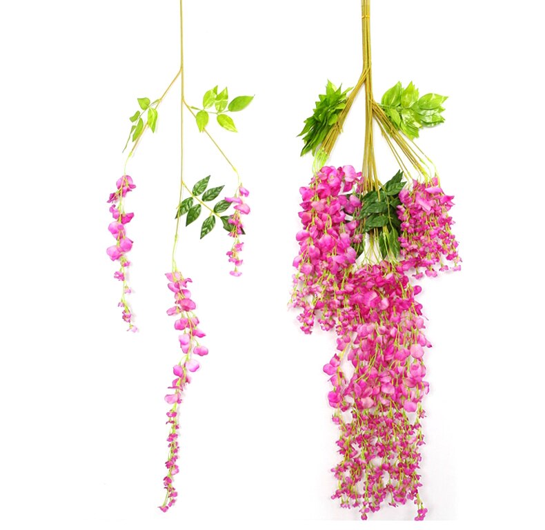 Artificial Wisteria Simulation Flowers Home Garden Wedding Decor Simulation Artificial Wisteria Garden Flower Plant Vine Decor: 05