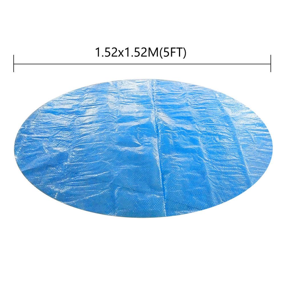 Swimming Pool Round Solar Cover 5ft Foot Above Ground Blue Protection Swimming Pool Anti-evaporation and anti-corrosion Q4